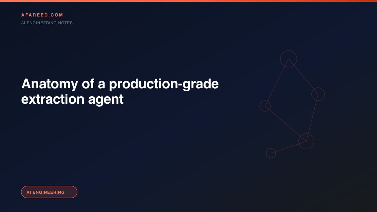 Anatomy of a production-grade extraction agent